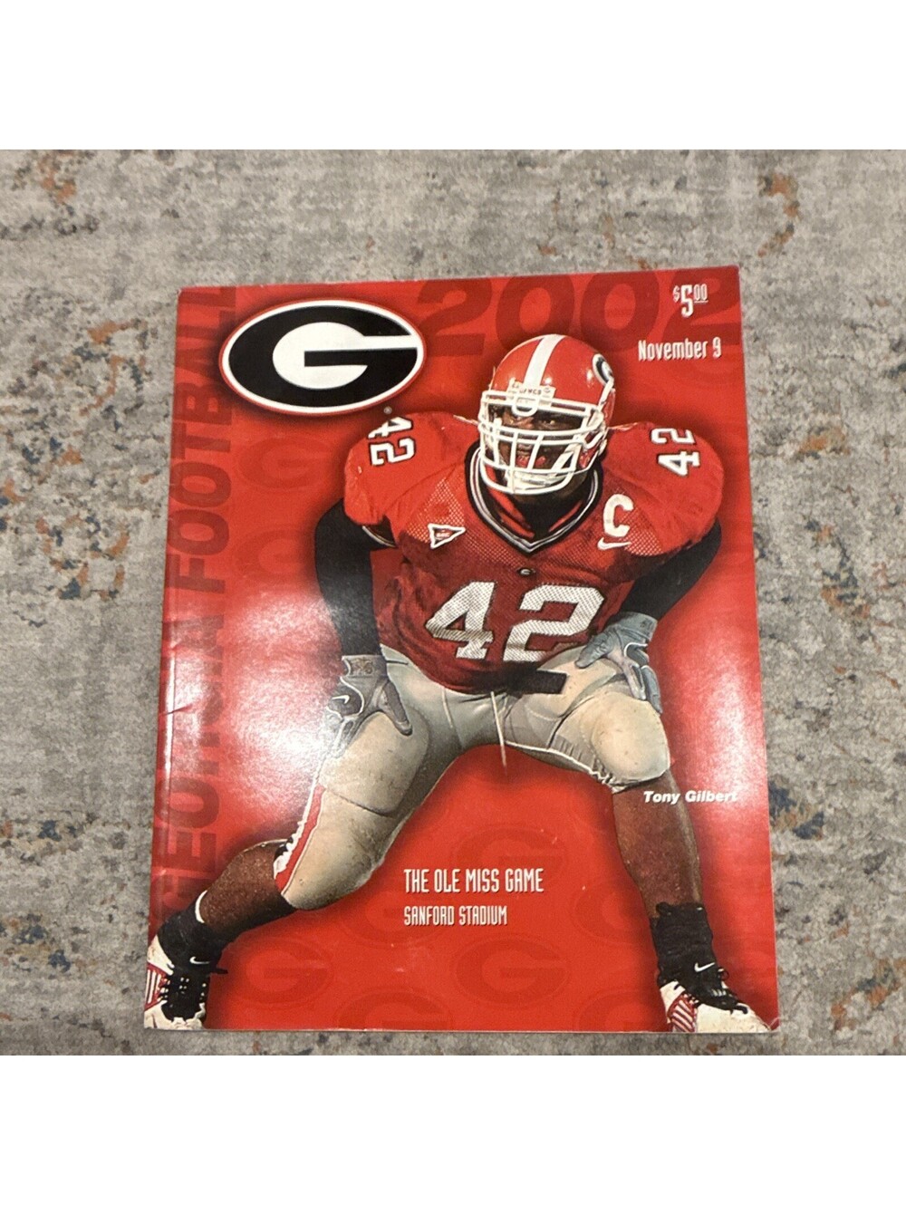 Georgia Bulldogs vs Ole Miss Football Program 2002 Original Ungraded P32